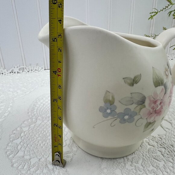 Pfaltzgraff Tea Rose 20 Oz Milk Cream Sauce Pitcher Floral Stoneware 5.25" - Picture 11 of 11